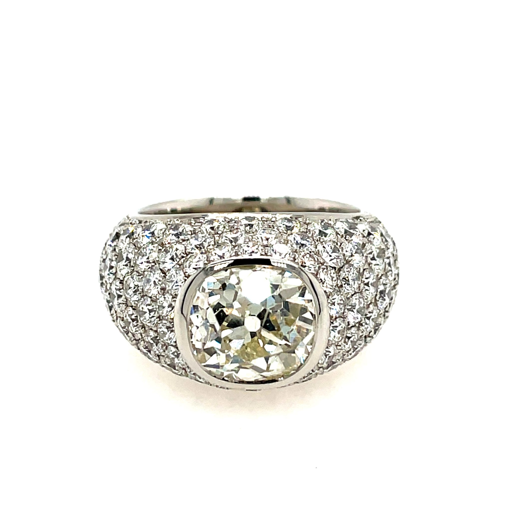 Mantelring Diamant Ring Gr.55 ca. 8,65 ct Diamanten Platin 950 