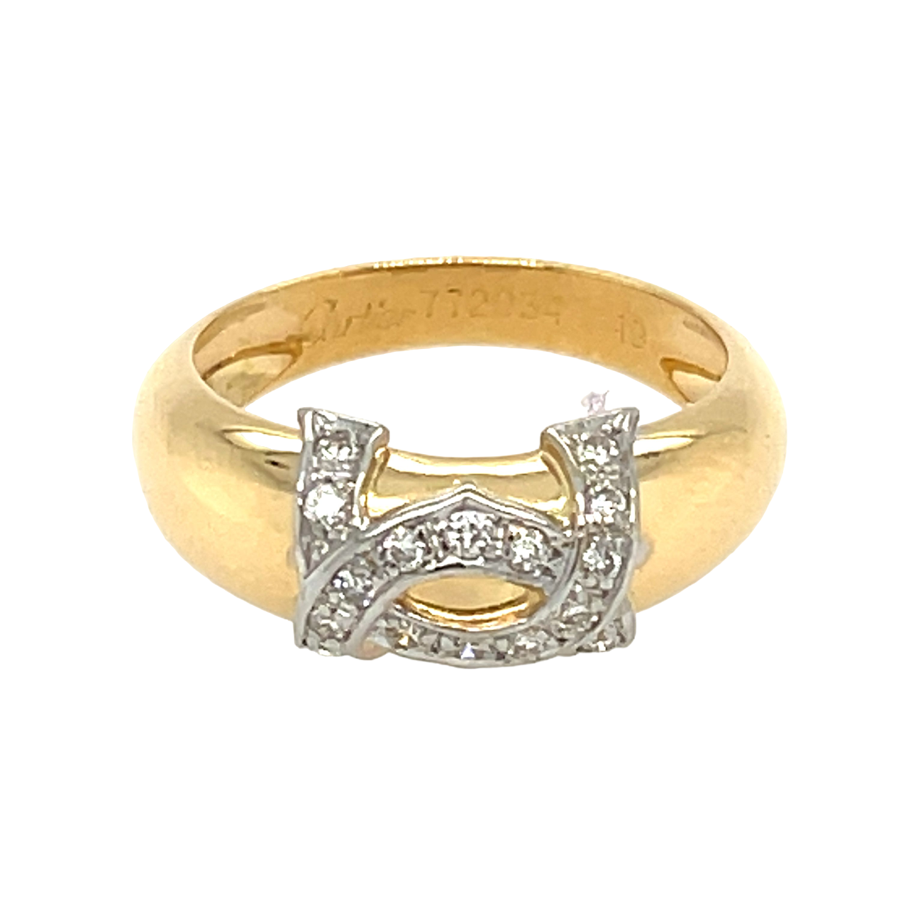 Cartier "C de Cartier" Ring Gr.48,5 ca. 0,18ct Diamanten Gelbgold 750/ 18K