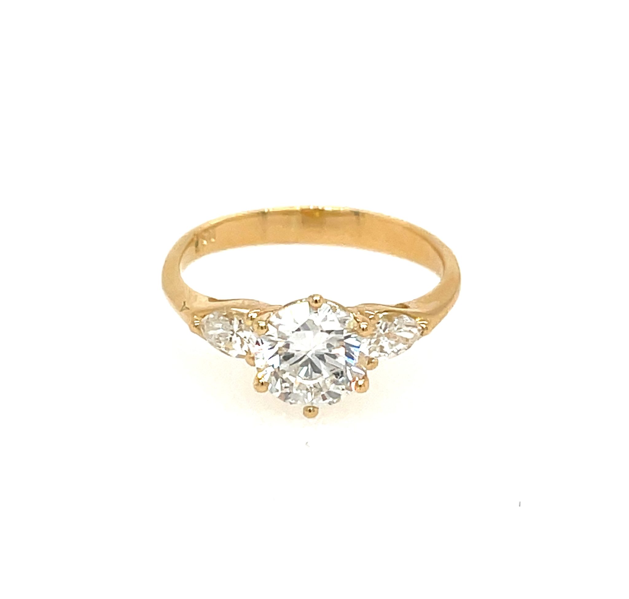 Ring Gr. 53 ca. 1,25 ct Diamanten Gelbgold 750/ 18K
