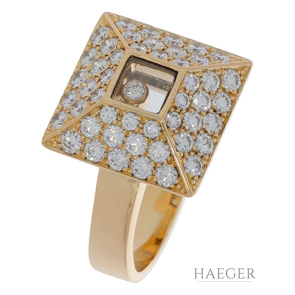 Chopard Happy Diamonds Ring Gr.61 Gelbgold 750 / 18K mit 1,5ct Diamanten