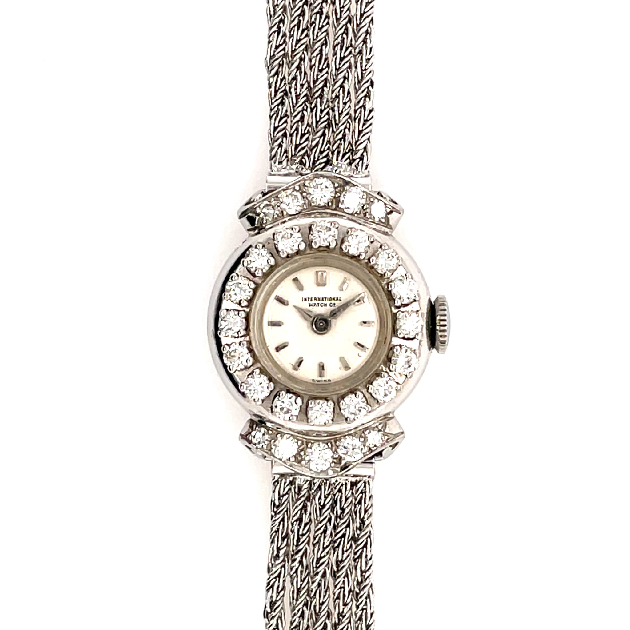 IWC Lady Weißgold 750 1960s Diamond Watch Vintage