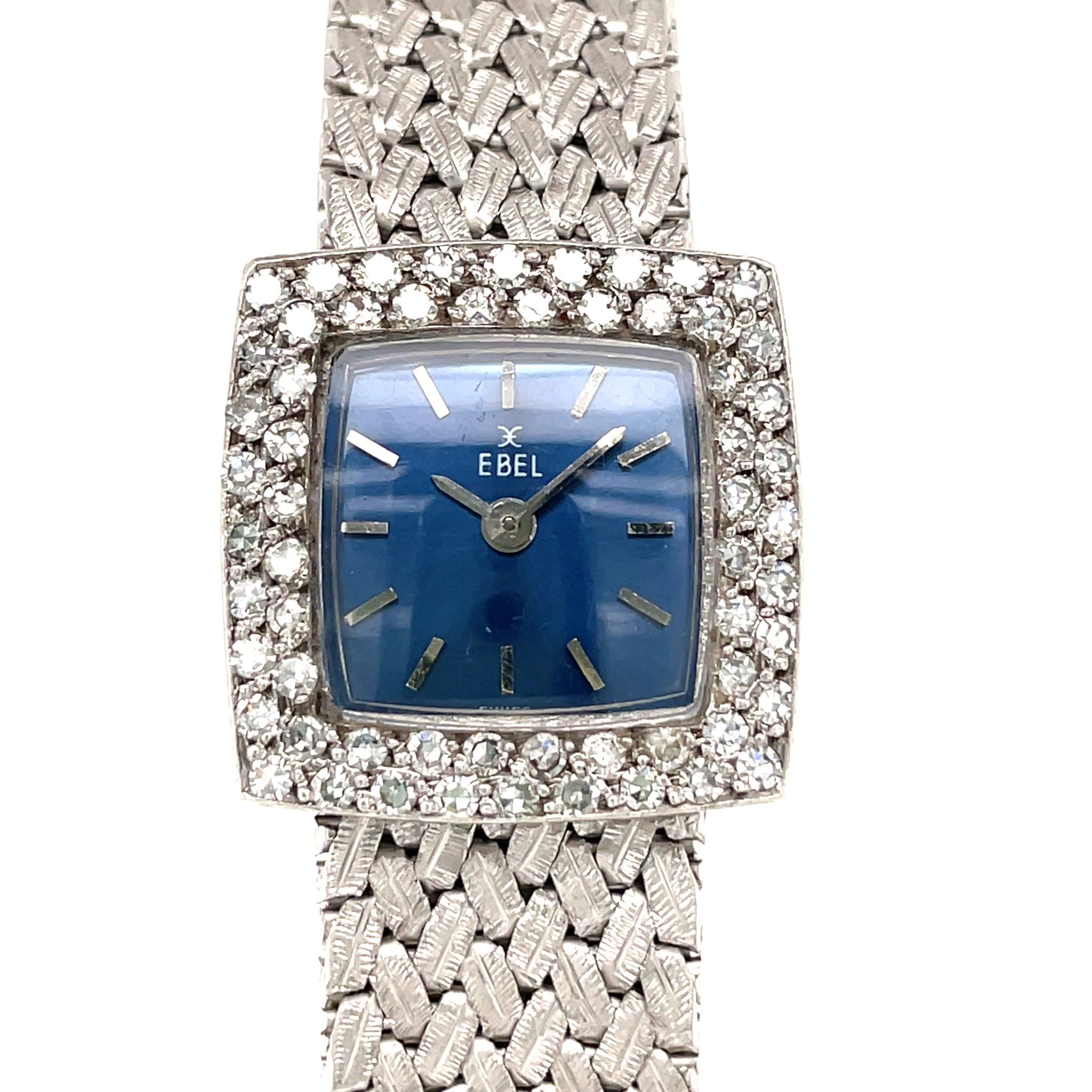  Ebel Ladys 1960s Whitegold 750 Diamond Watch, VINTAGE Fully serviced 05/2022
