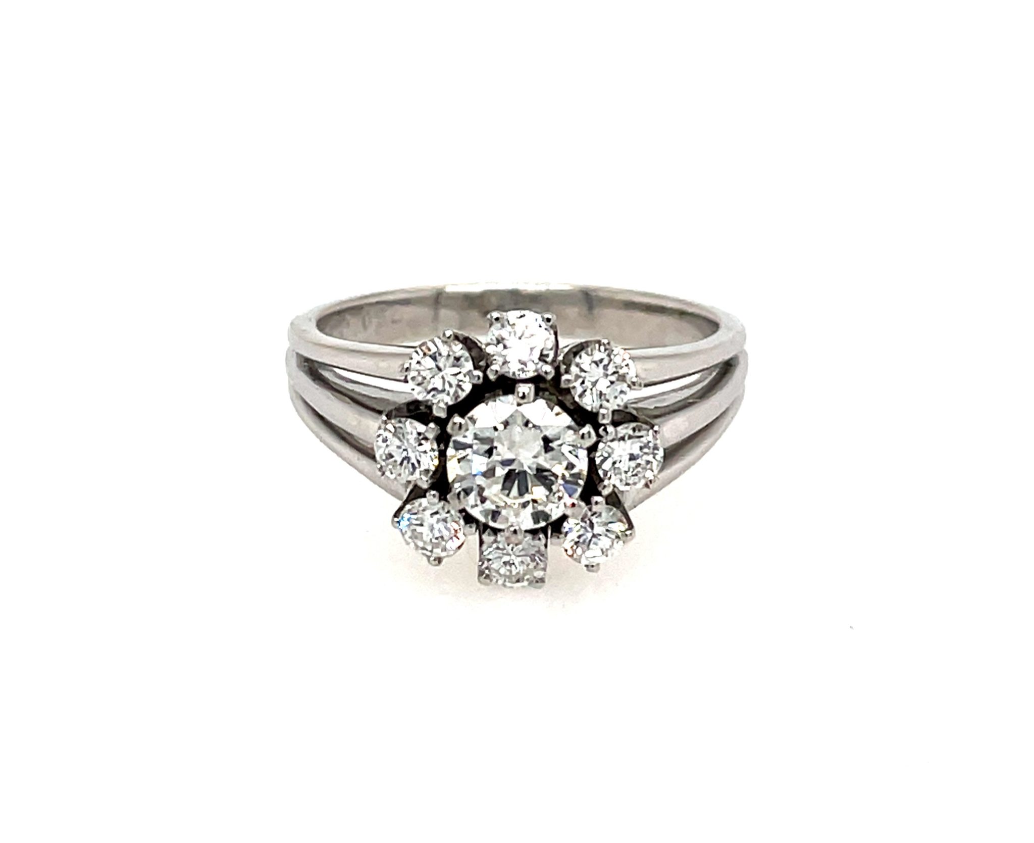 Diamanten Ring ca. 1,0 ct Gr. 53 Weißgold 750/ 18K