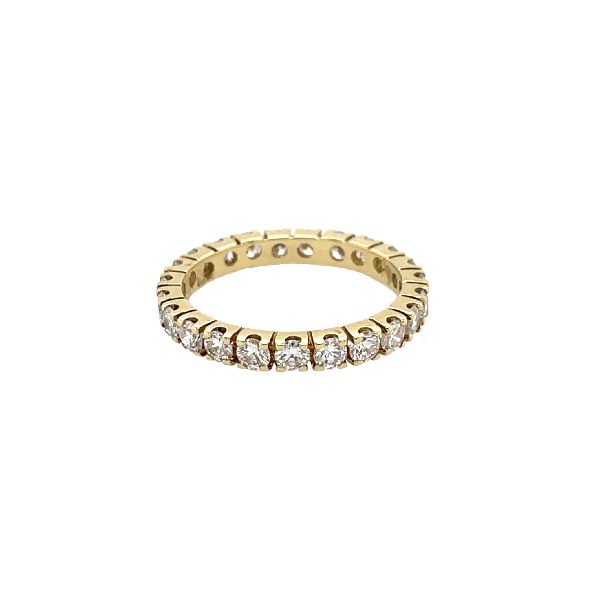Memoire Ring Gr. 51 ca. 1,15 ct Diamanten Gelbgold 585/ 14K 