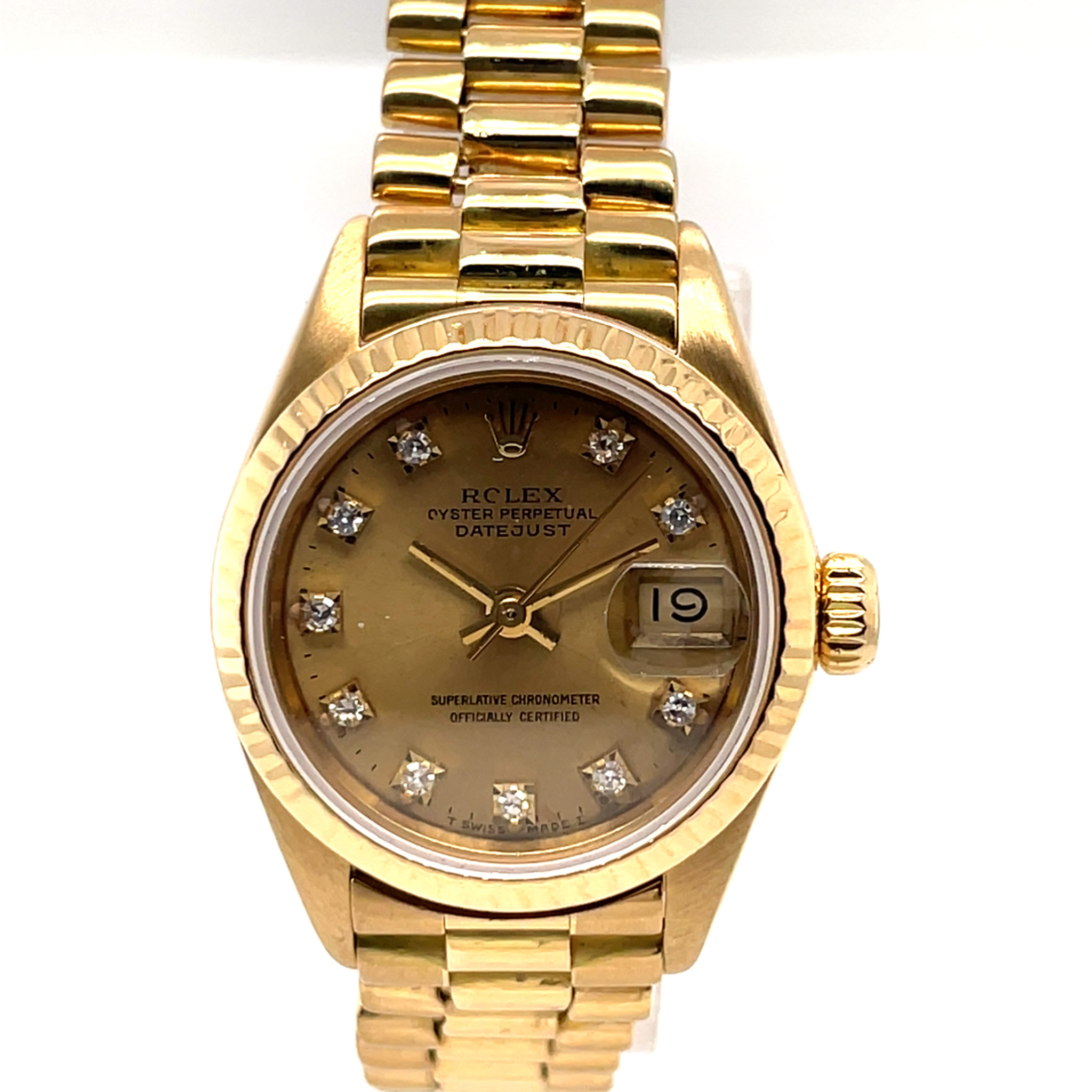 Rolex Lady-Datejust Ref 69178 Gold 750, Box/Papers 1990 VINTAGE fully serviced 05/22