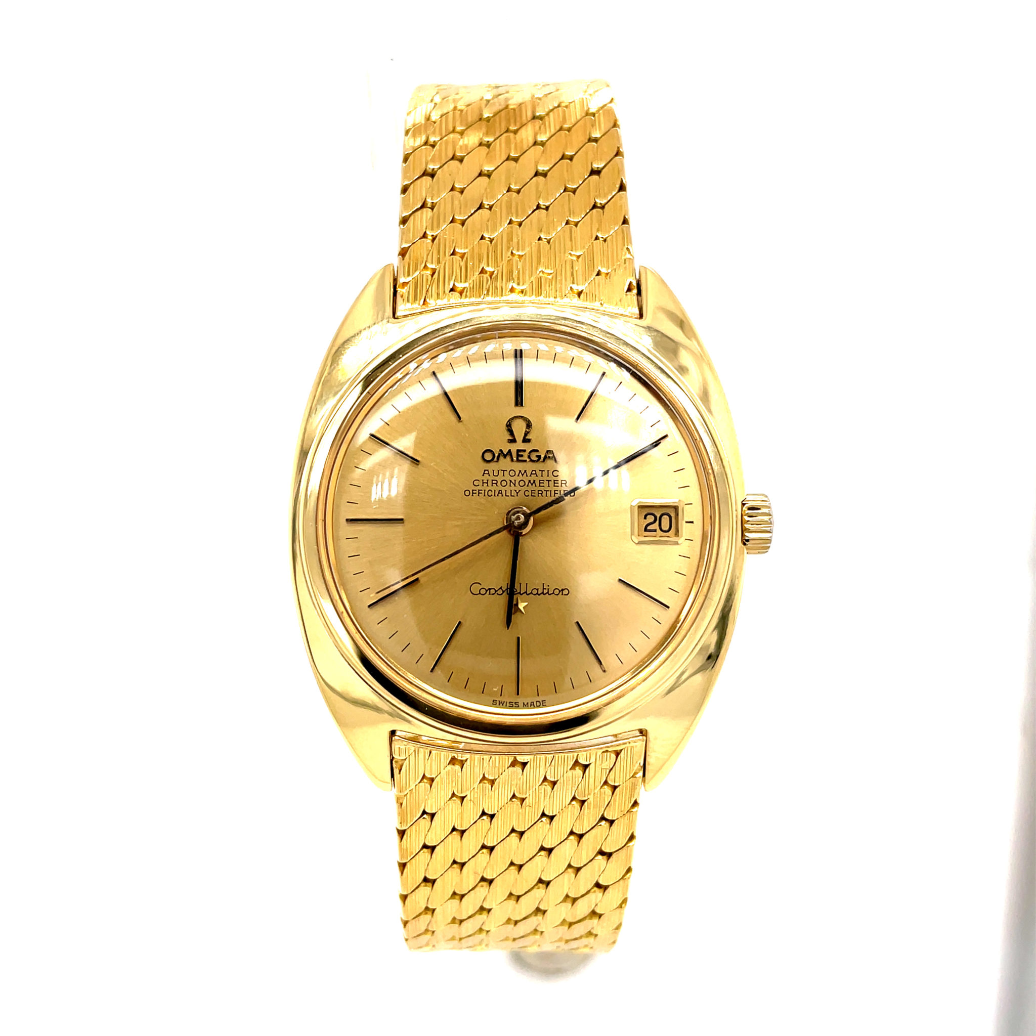 Omega Constellation automatic Chronometer 750/18K gold, ca. 1968 VINTAGE RARE