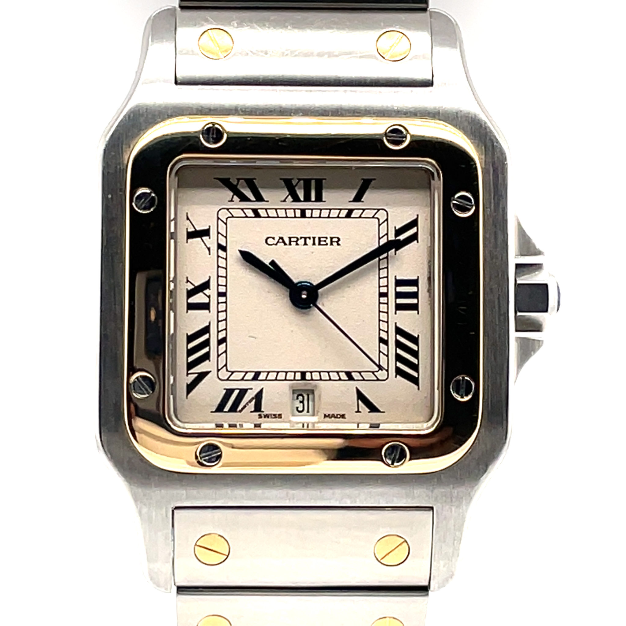 Cartier Santos Galbee Ref. 1879-01 1990s Vintage Watch 29x41mm, Quarz