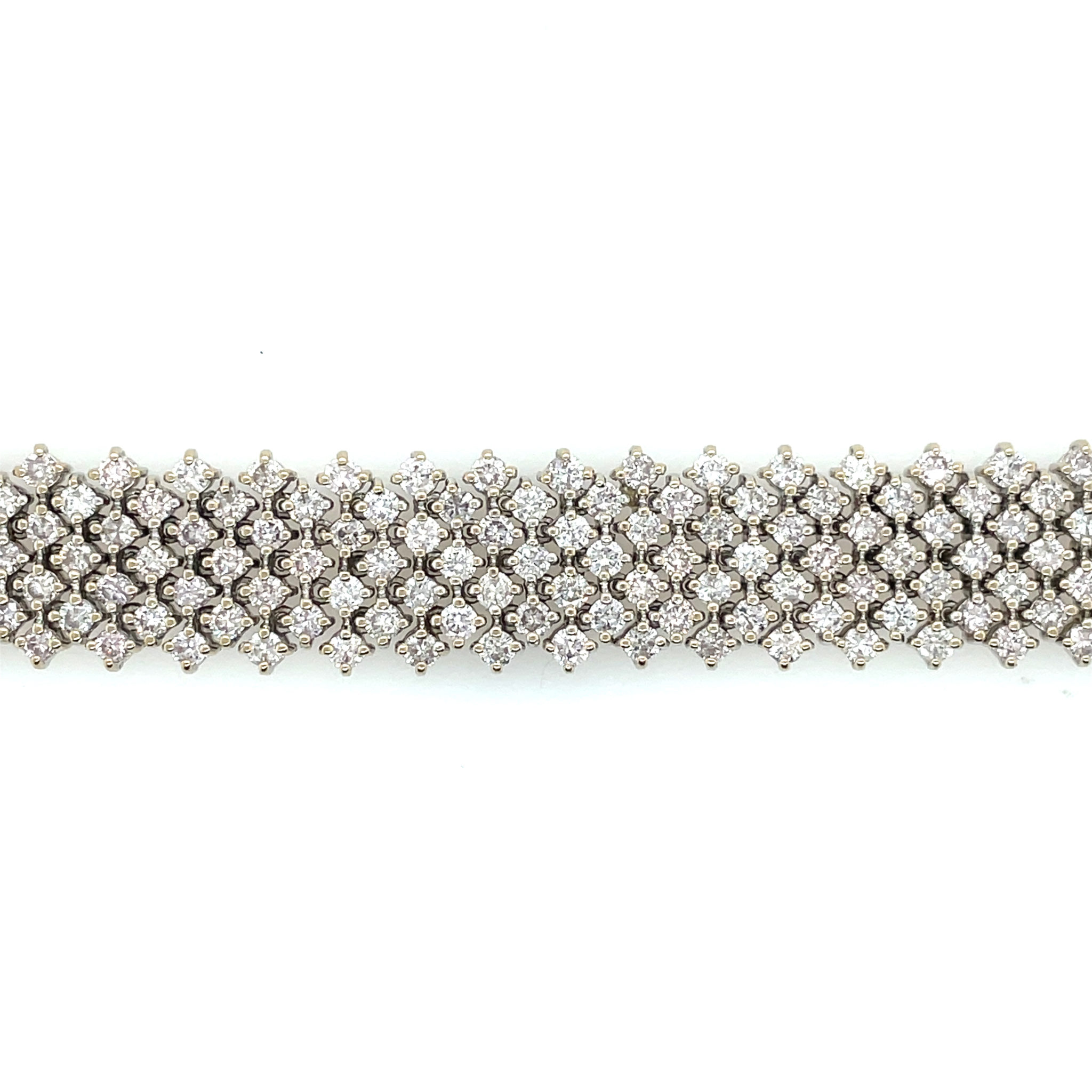Brillanten Armband 18,5 cm ca. 11,80 ct Diamanten Weißgold 750/ 18K