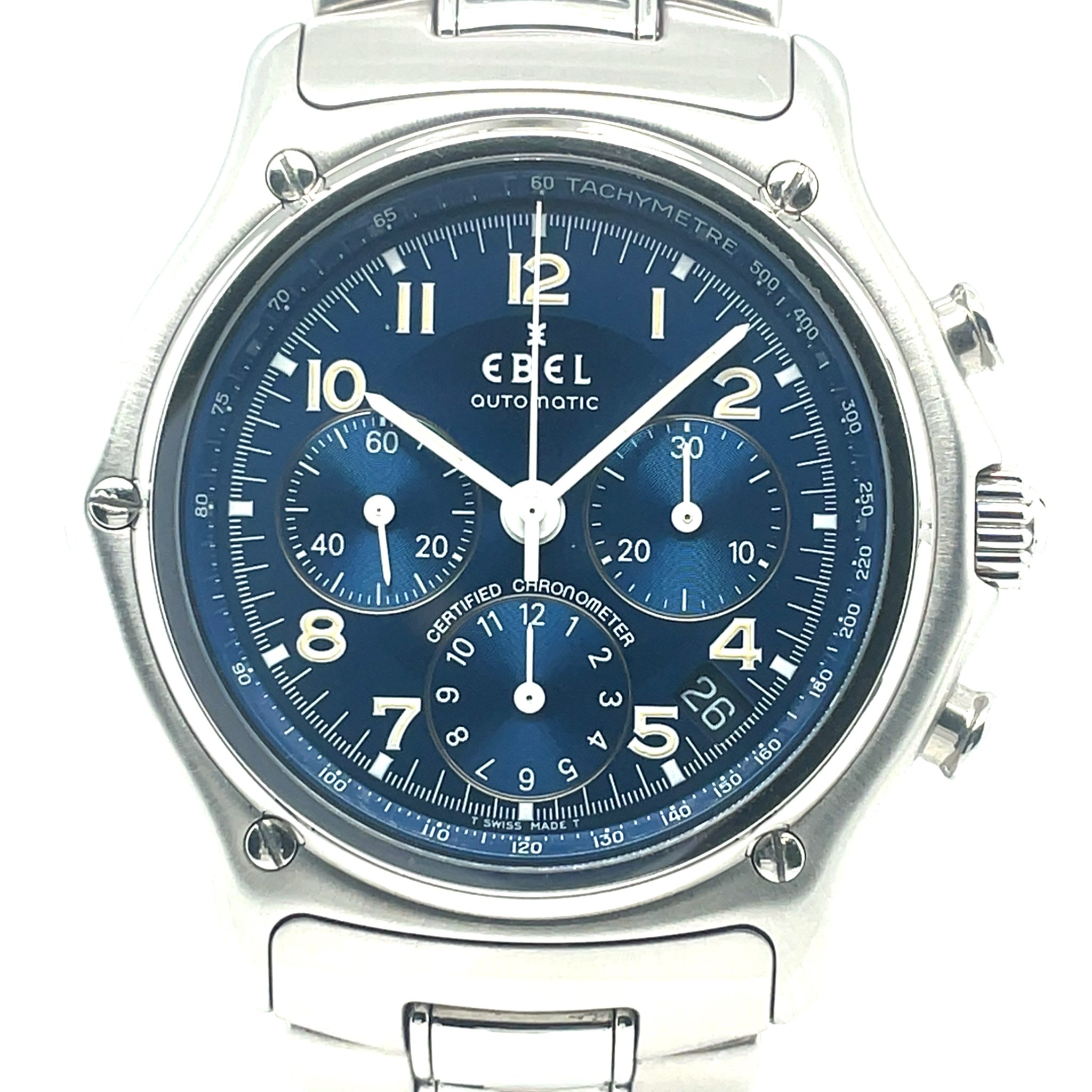 Ebel Le Modulor 1911 Chronograph Ref. 9137240 Blue Full Set 1999 Cal. 13
