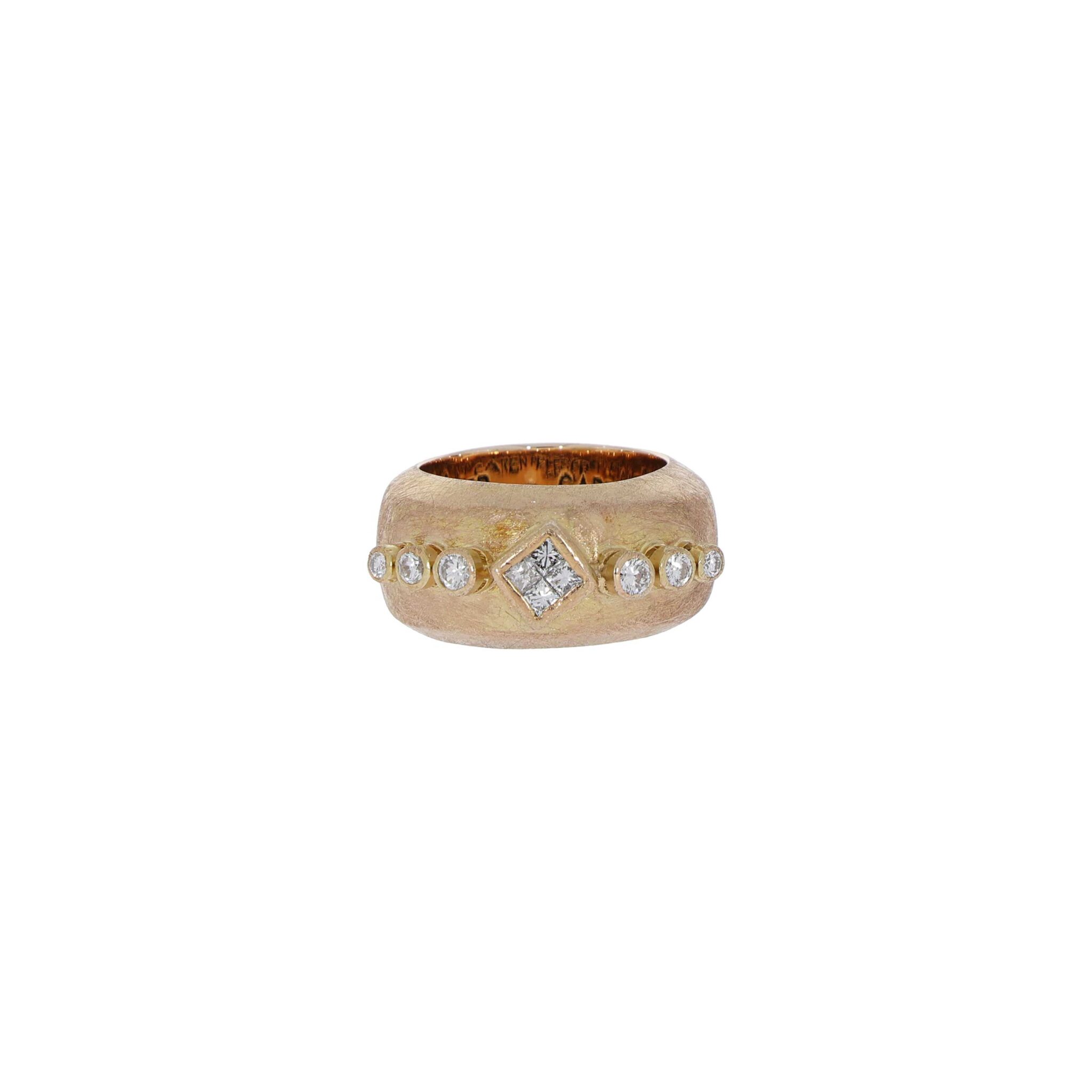 Caren Pfleger Ring Gr.58 Gelbgold 585 / 14K mit ca. 0,8ct Diamanten