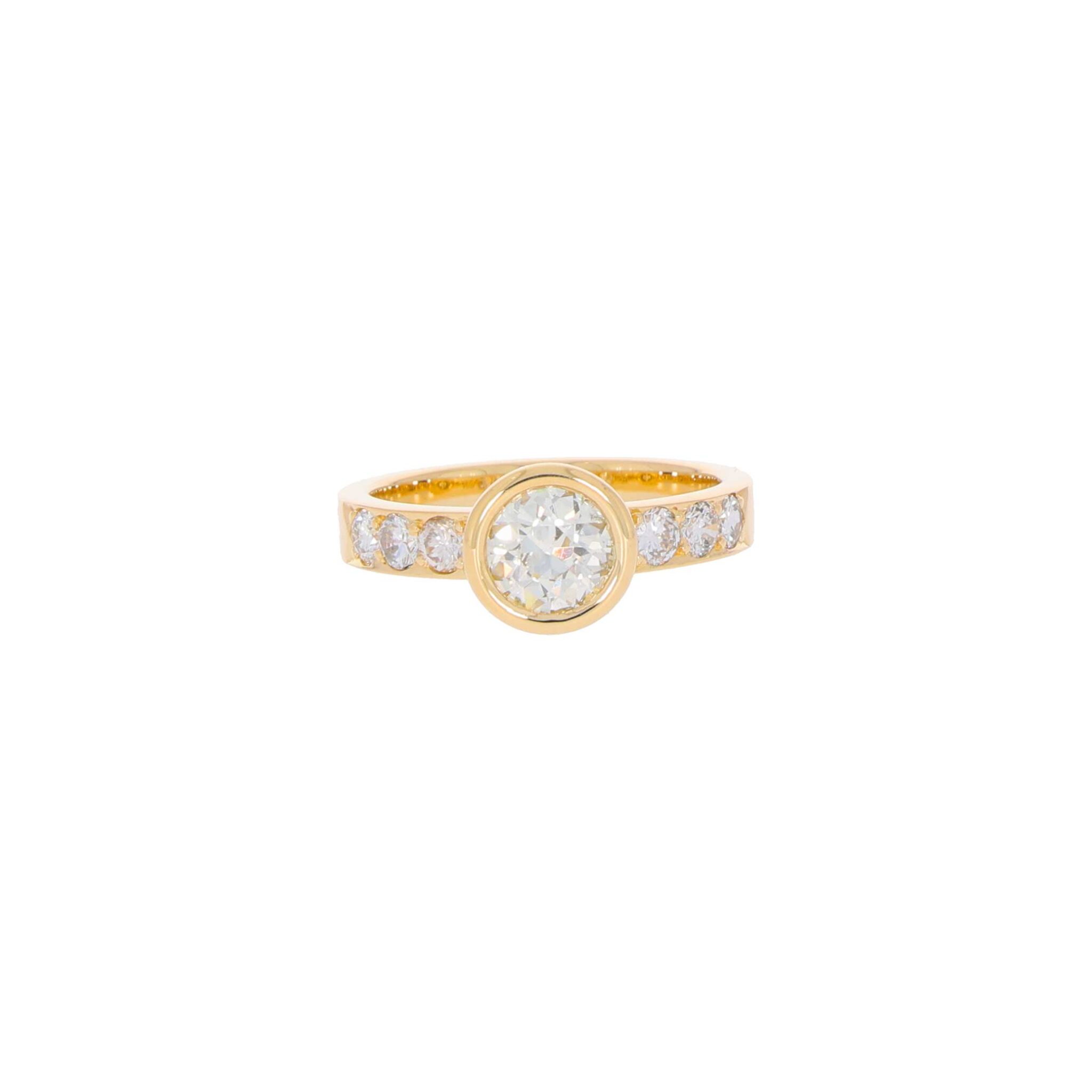 Diamant Ring Gr.54 Gelbgold 750 / 18K mit ca.1,5ct Diamanten