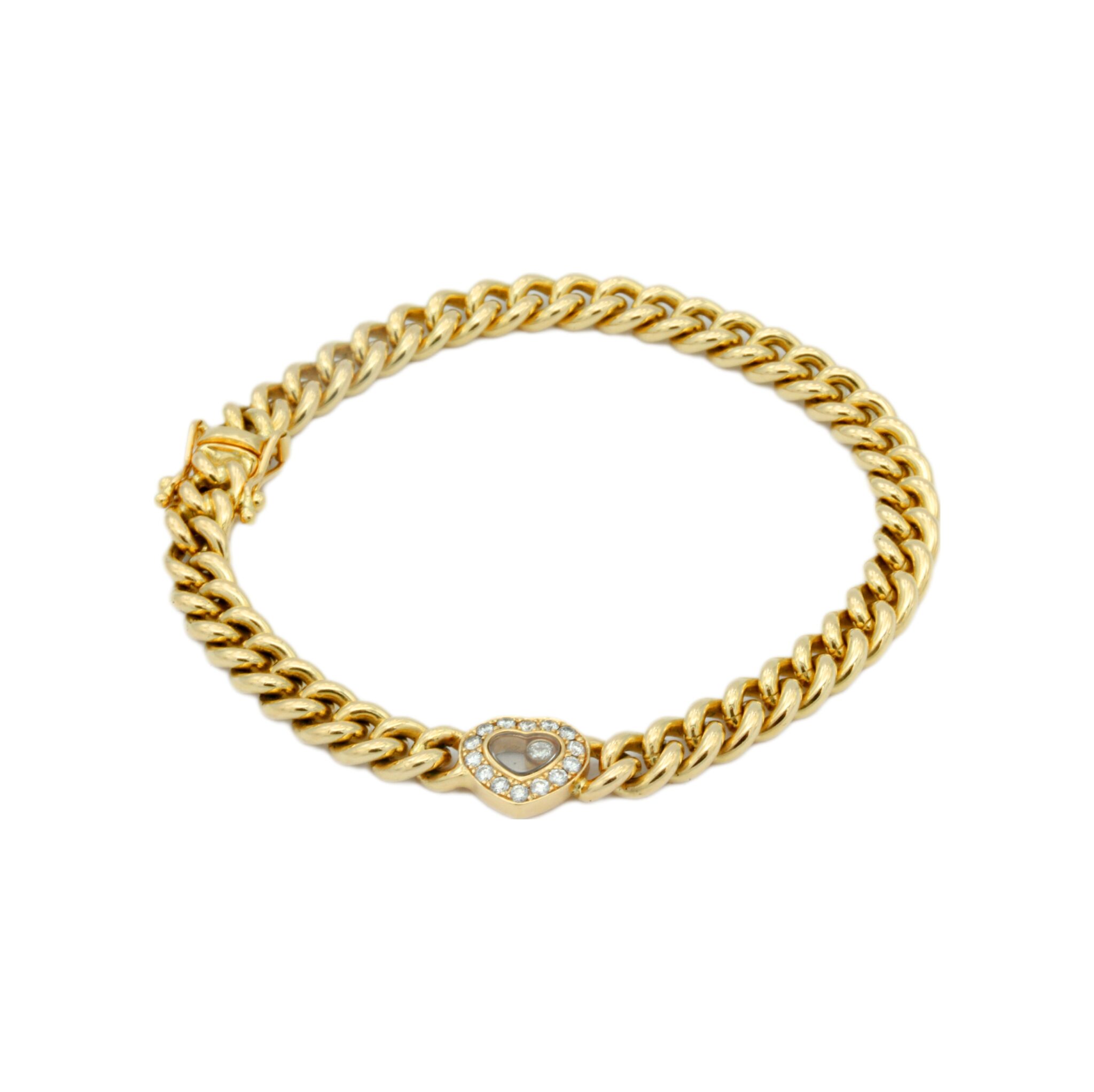 Chopard Happy Diamond Armband Gelbgold 750 / 18K mit Diamanten und Zert. 