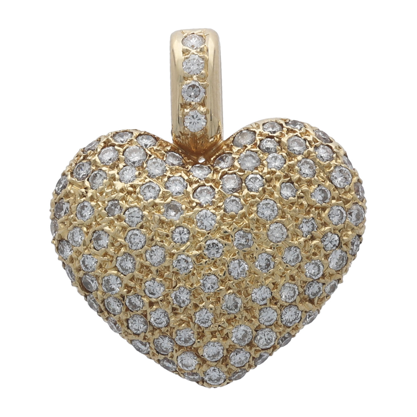 Herz Anhänger Gelbgold 585 / 14K mit 0,9ct Diamanten