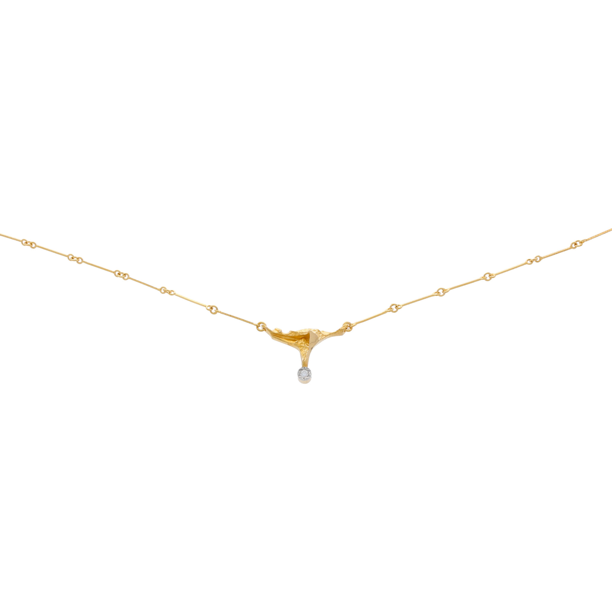 Lapponia Diamant Collier Gelbgold 750/18K. ca. 44,5cm