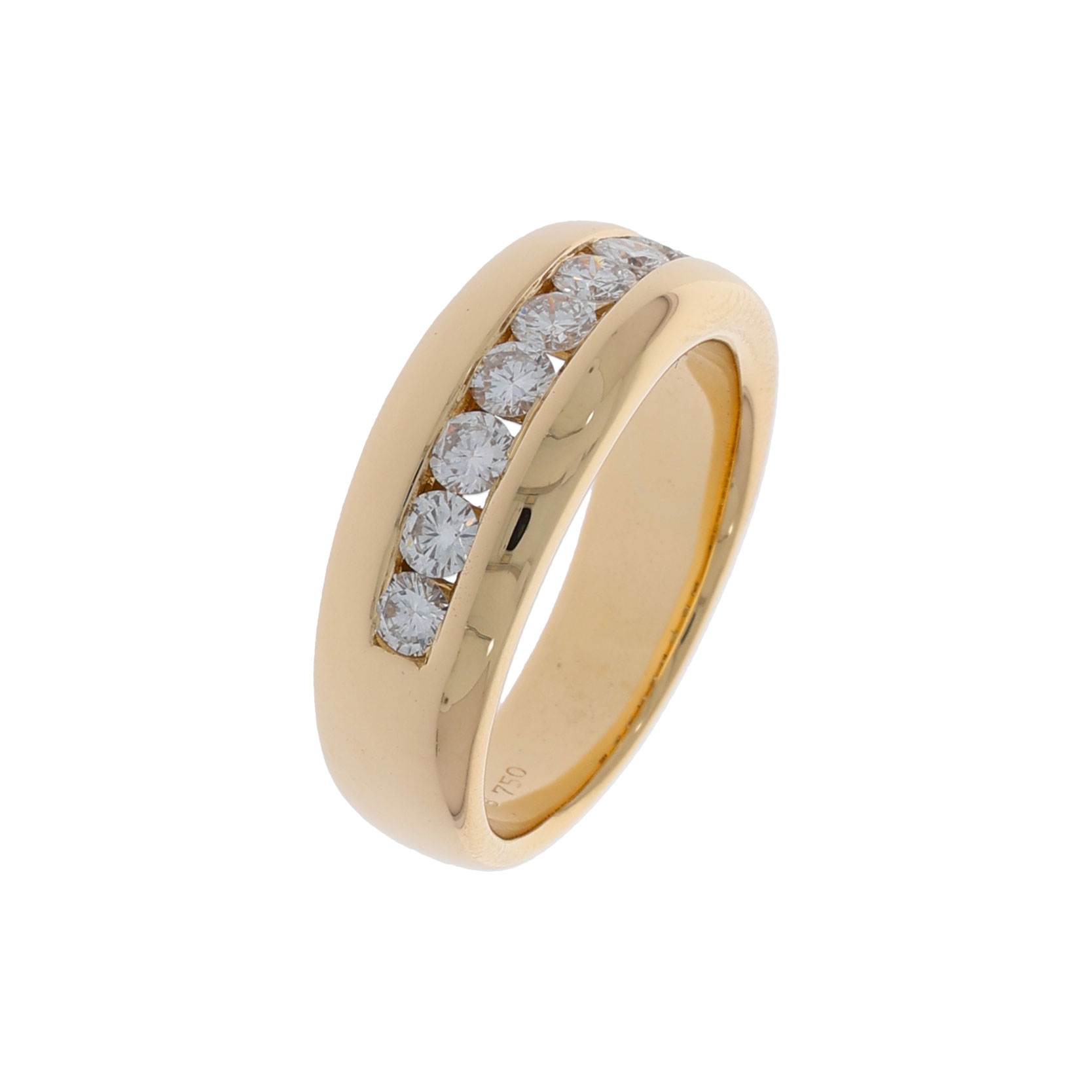 Diamant Ring Gelbgold 750/18K. ca. 0,50 Gr. 55