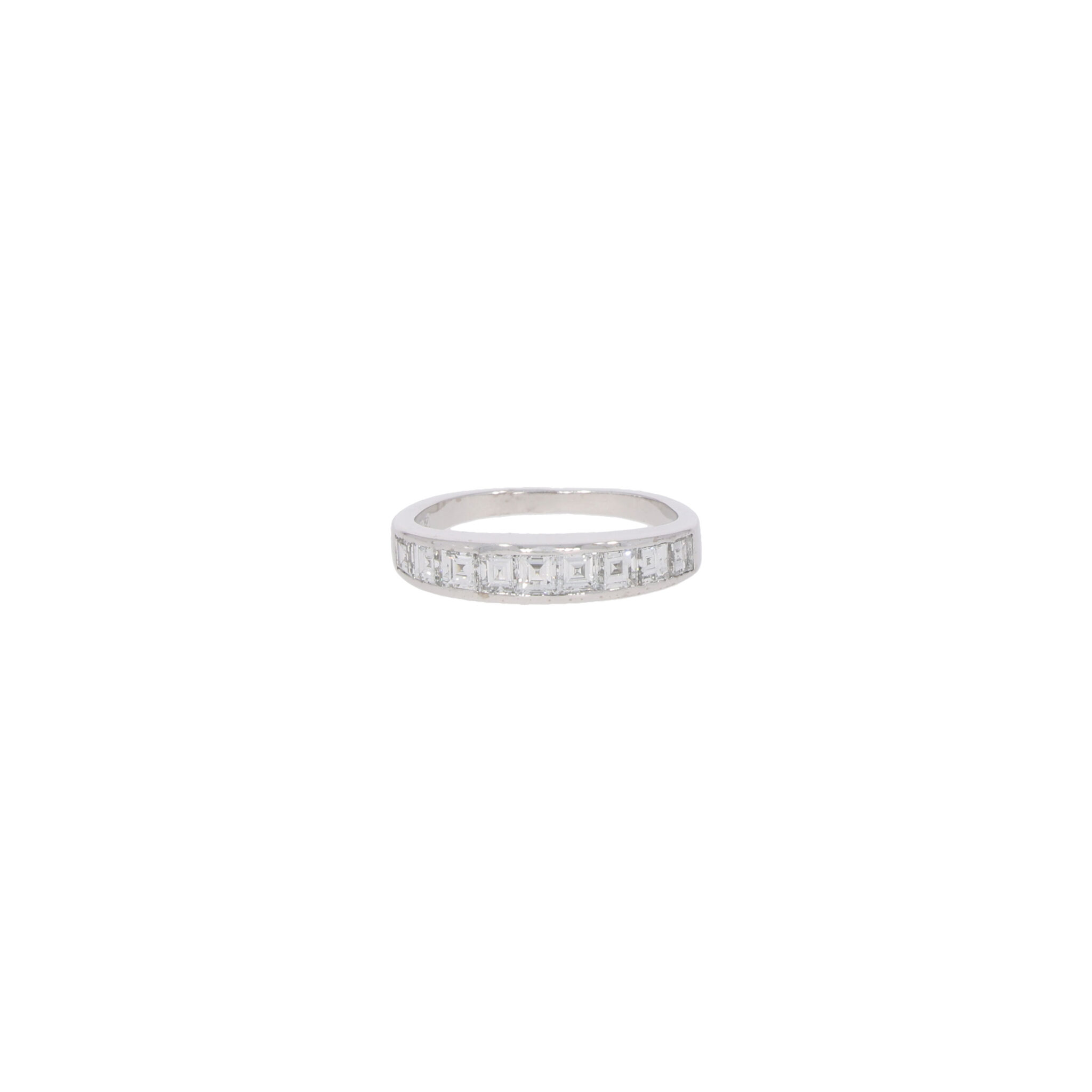 Diamant Ring mit 9 Carrée Diamanten ca. 0,5ct Weißgold 750 / 18K
