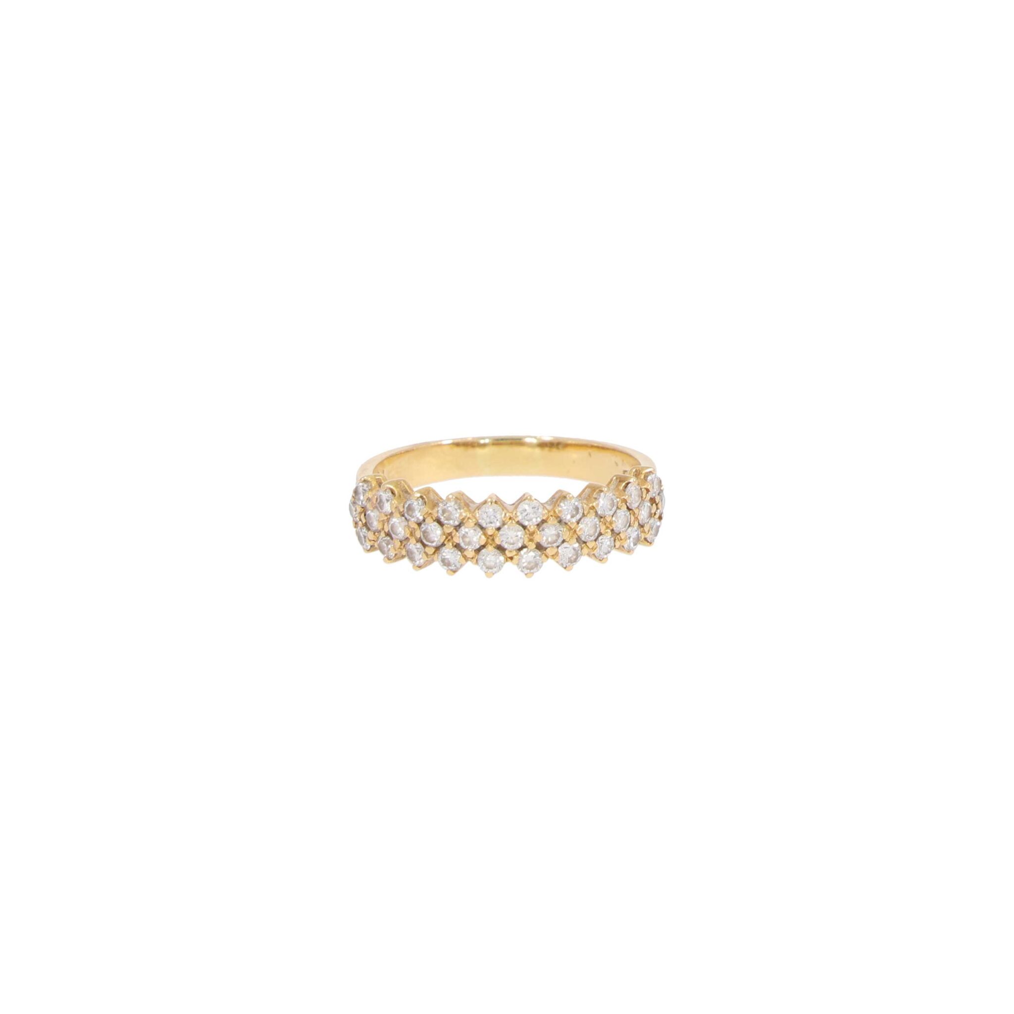 Diamant Ring Gelbgold 750 / 18K Gr. 53 mit ca. 0,31ct 