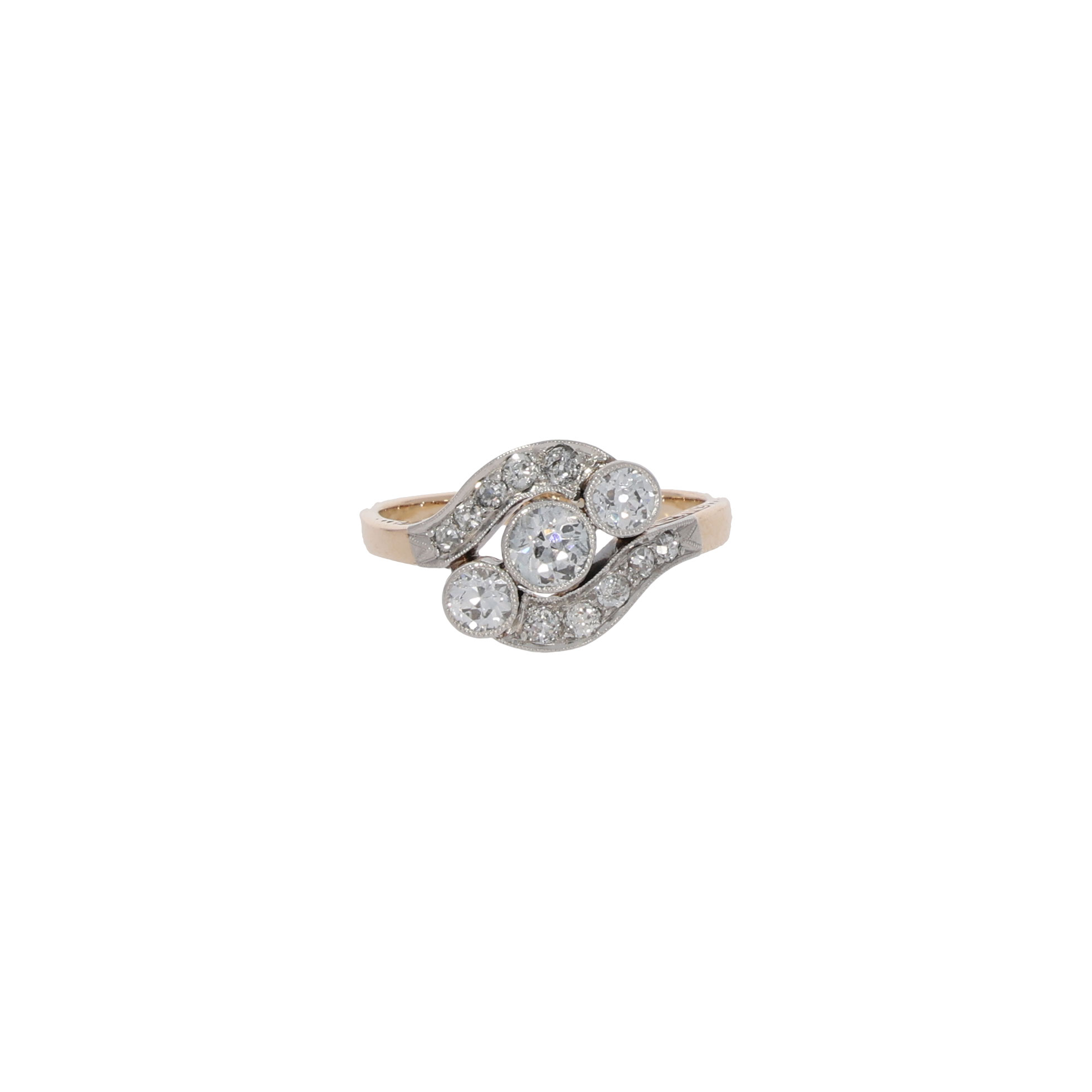 Diamant Ring Gr.57 Weiß- / Gelbgold 585 / 14K mit ca. 1,2ct