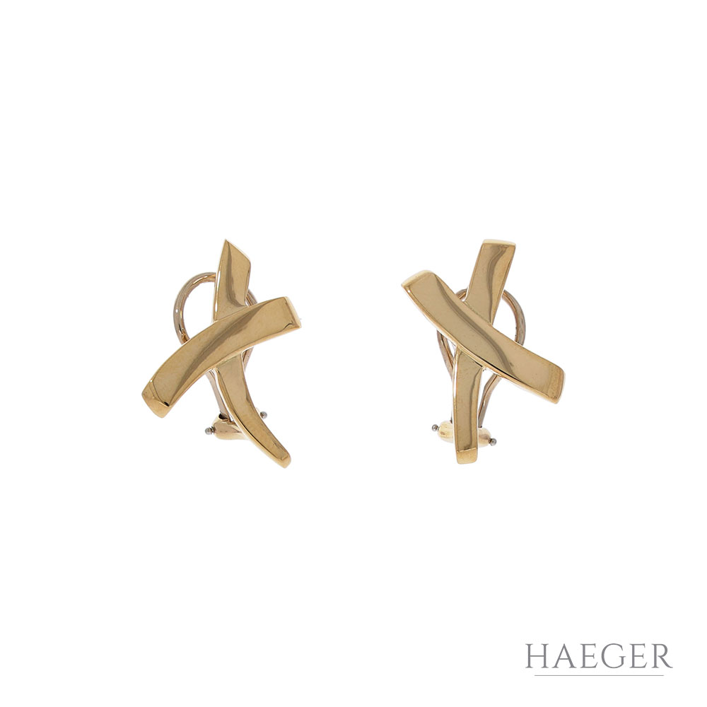 Tiffany & Co. "X by Paloma Picasso" Ohrclips Gelbgold 750/ 18K